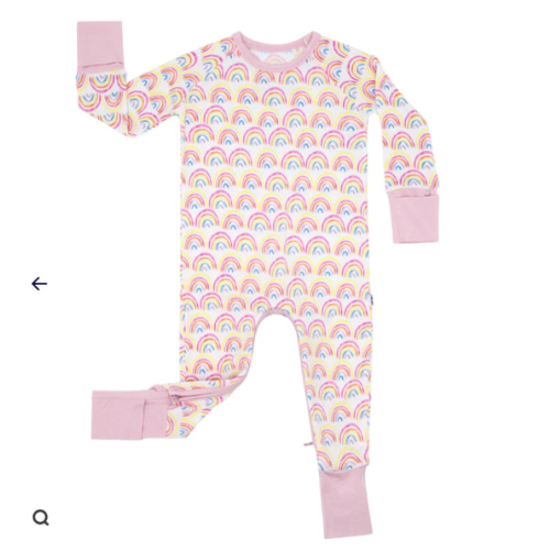 Pastel Rainbows Crescent Zippy - Little Sleepies