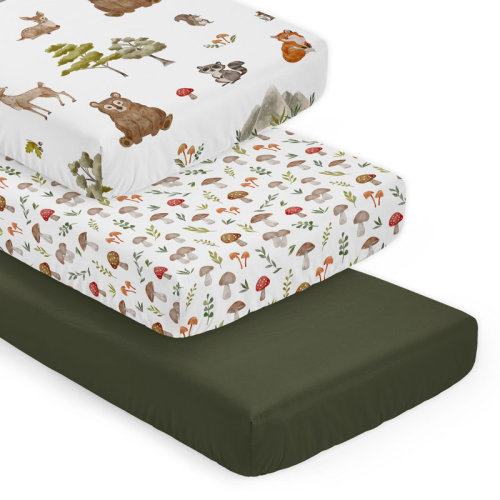 Sweet Jojo Designs Watercolor Woodland Forest Animals 3 Pack Fitted Crib Sheets by Sweet Jojo Designs | Wayfair