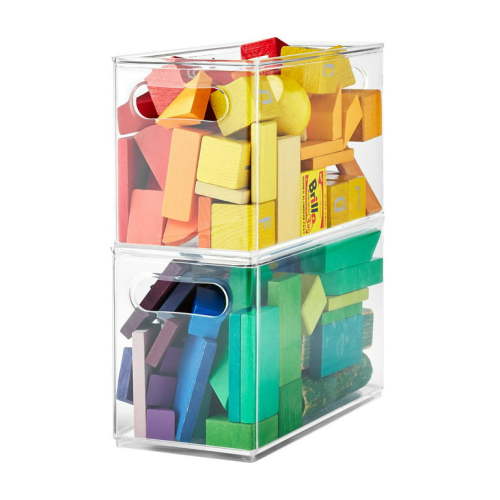 The Home Edit Clear Plastic Narrow Storage Bin