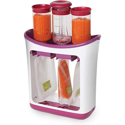 Infantino Squeeze Station For Homemade Baby Food, Pouch Filling Station For Puree Food For Babies And Toddlers, Dishwasher Safe And BPA-Free,Purple