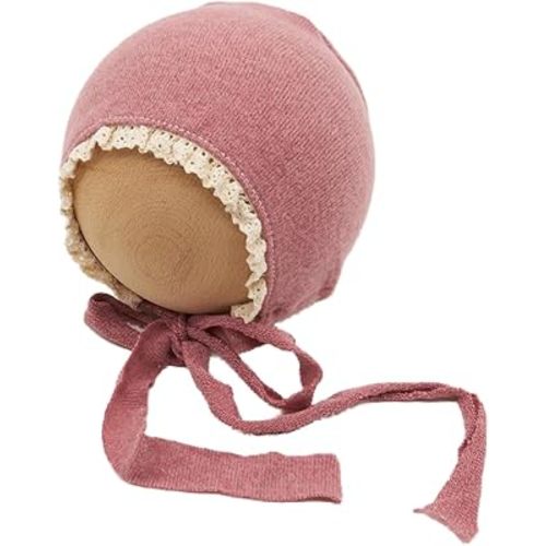 Newborn Ruffle Bonnet Lace Edge Hat
