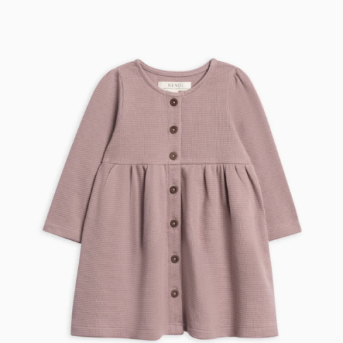 Arden Waffle Knit Button Front Dress