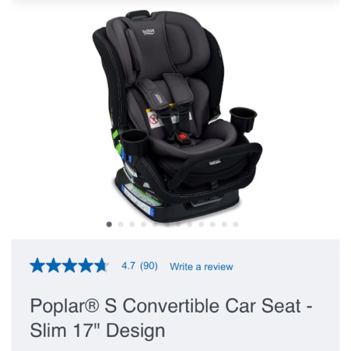 Britax | Poplar Convertible Car Seat – Slim 17” Design