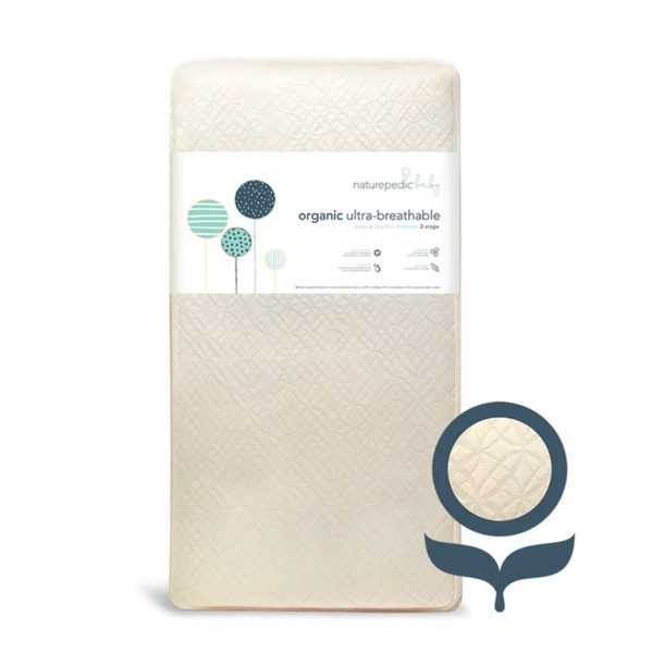 Organic Breathable Ultra Baby Crib Mattress (2-Stage) Lightweight
