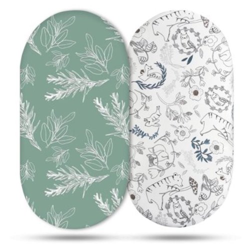 Gllquen Baby Bassinet Sheets 2-Pack Set for Newborns Infant Baby Boys Girls 32"X16", Jungle