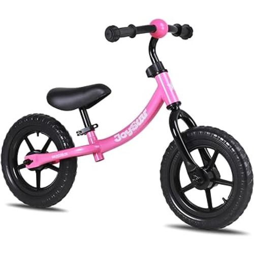 JOYSTAR 12 Inch Balance Bike for 18months, 2, 3, 4, and 5 Years Old Boys and Girls - Lightweight Toddler Bike with Adjustable Handlebar and Seat - No Pedal Bikes for Kids Birthday Gift