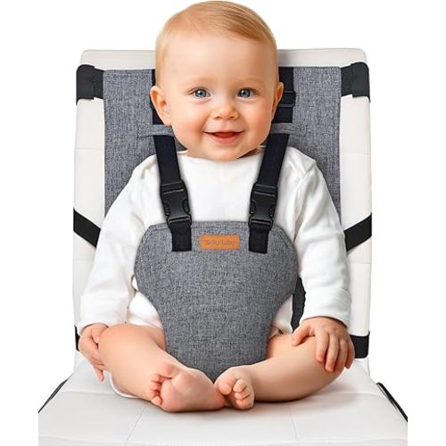 liuliuby Compact Travel High Chair | Portable High Chair for Baby | Baby Travel Essential Harness Seat | Must Haves for Vacations, Restaurants, Family Visits with Babies | Portable Highchair Seat