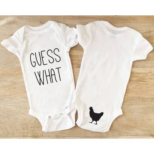 Guess What Chicken Butt Bodysuit s® Funny Bodysuit Cute Rae Dunn Baby Shower Gift Baby Unisex bodysuit 116