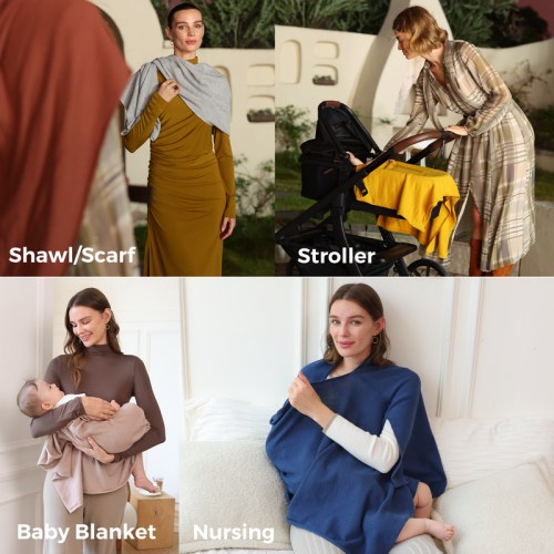Momcozy Nursing Cover - Soft, Breathable, Privacy Poncho