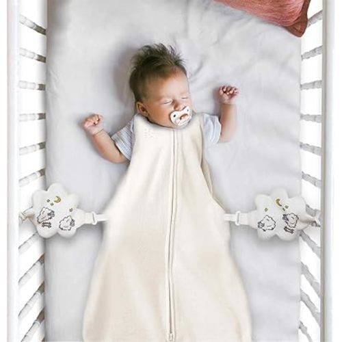 Nurturally Baby Anti Roll Sleeper Support, Safe & Breathable Fabric, Baby Anti Roll Sleep Positioner Designed in USA, Portable Support System for Cribs Ages 3 to 6 Months Old (Sleep Sack Not Included)