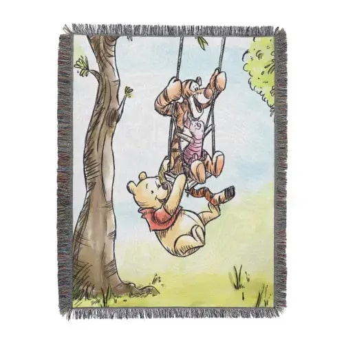 Northwest Disney Winnie the Pooh Throw Blanket, Having Fun Classic Cartoon Decor, 48x60 Inches | Wayfair