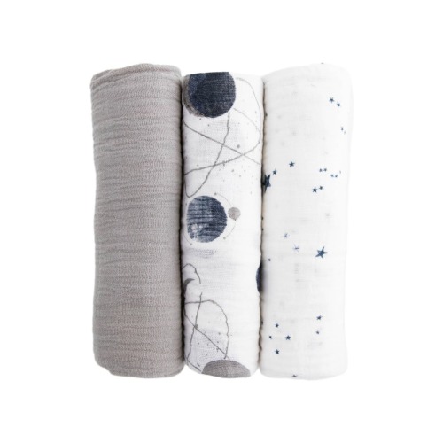 3-Pack Cotton Muslin Swaddle Blankets