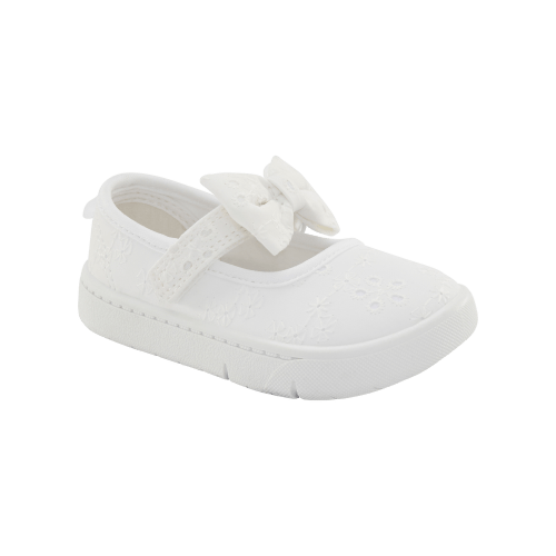 Every Step® First Walker Eyelet Mary Jane Sneakers - White - Carter's | Carter's