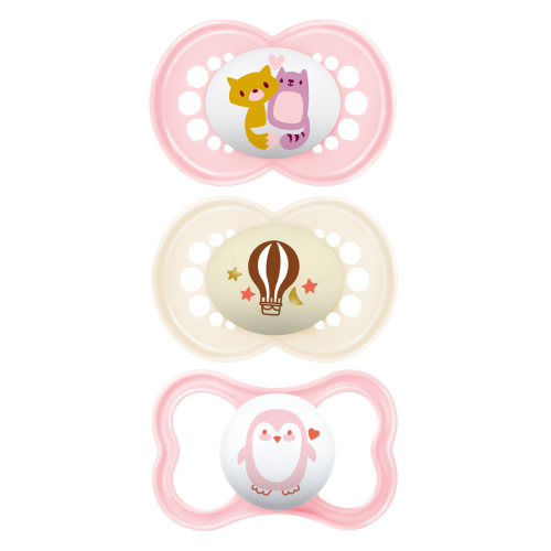 MAM Variety Pack Pacifier, 6+ months, Girl, 3 Pack