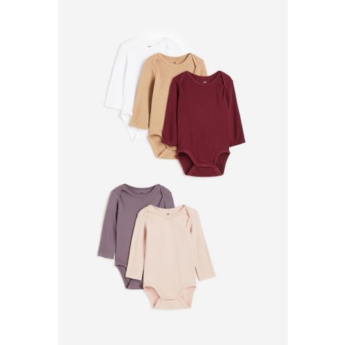 5-pack Bodysuits, Envelope Neck