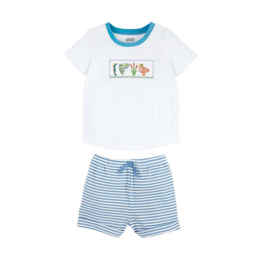 Fishing Smocked Short Set (multiple sizes)