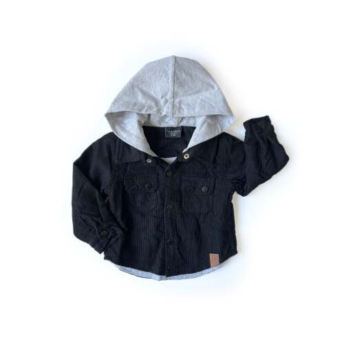 Corduroy Shacket - Black