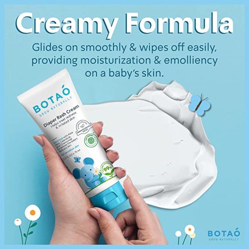 Baby's Natural Diaper Cream | Organic Diaper Cream EWG Verified | Naturally Soothes Baby Rashes | Baby zinc Ointment Natural | For Sensitive Skin with Aloe Vera & Calendula, 2.5Oz - 2.50 Ounce (Pack of 1)