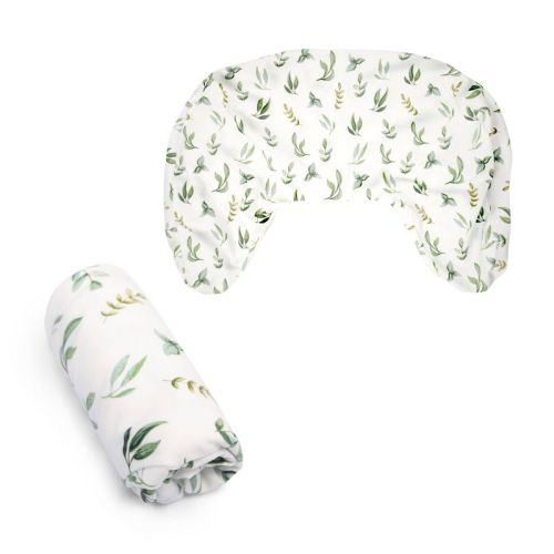 Boppy Nursing Pillow Organic Cotton Cover - Green Leaves