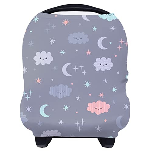 Yoofoss Nursing Cover Breastfeeding Scarf - Baby Car Seat Covers, Infant Stroller Cover, Strechy Carseat Canopy for Boys and Girls