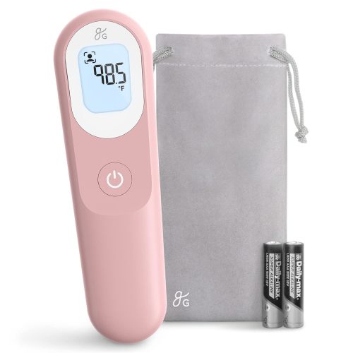 Greater Goods Digital Infrared Forehead Thermometer, Kids and Adults w Backlit Display, Blush Pink