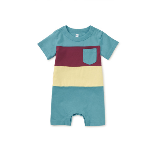 Colorblock Baby Romper