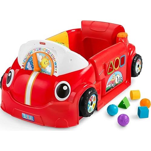 Fisher-Price Laugh & Learn Crawl Around Car, red Interactive Play Center with Smart Stages Learning Content for Babies and Toddlers Ages 6 Months and up (Amazon Exclusive)