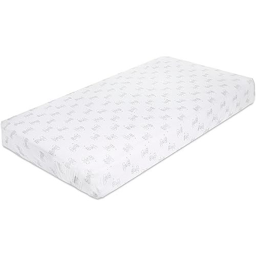 aden + anais Essentials Classic Crib Sheet, 100% Cotton Muslin, Super Soft, Breathable, Tailored Snug Fit, Safari Babes - Elephant