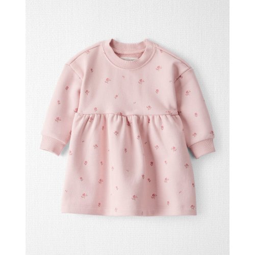 Baby Girl French Terry Dress Made with Organic Cotton in Blush Petals Print - Little Planet | Carter's