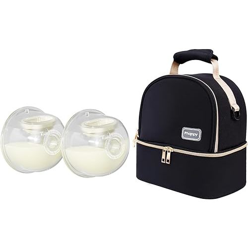 Wearable Milk Collector Cup and Breast Pump Bag with Cooler