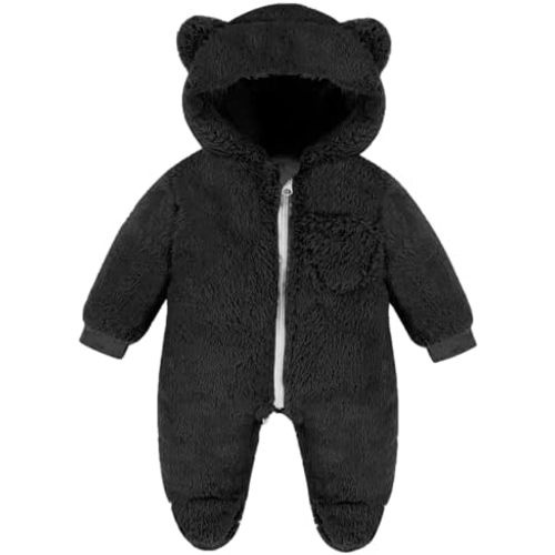 Urban Virgin Baby Snowsuits Thick Fleeced Winter Clothes Snowsuit Infant Boy Winter Baby Girls Hooded Footie Jumpsuits