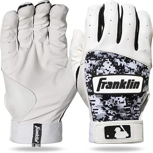 Franklin Sports MLB Youth Batting Gloves | grey/white/black | Youth Large
