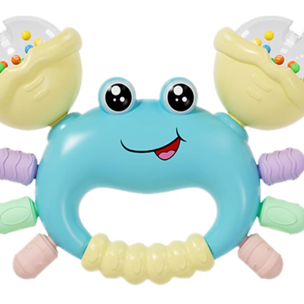 Amazon.com: HAOHAOSHUA Baby Crab Rattle Toy - ABS Material, Handheld Crab Shaped Toy for Infants, Early Education Grip & Smart Toy for Newborn Boys and Girls(345A) (Blue)