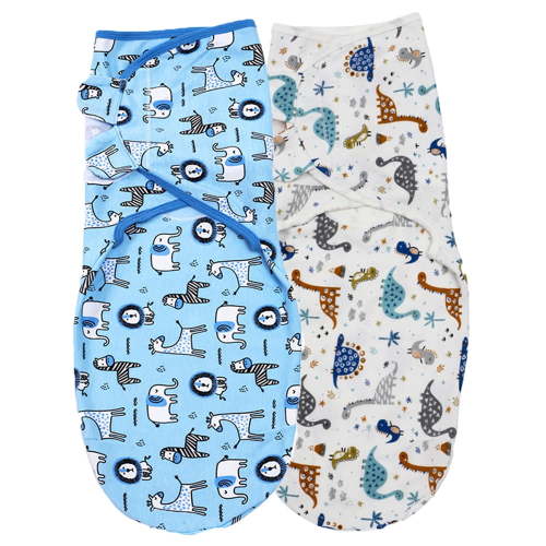 Baby Swaddle Wrap, Newborn Blankets for 0-6 Months Large, Adjustable Infant Sleep Sack, 2 Pack