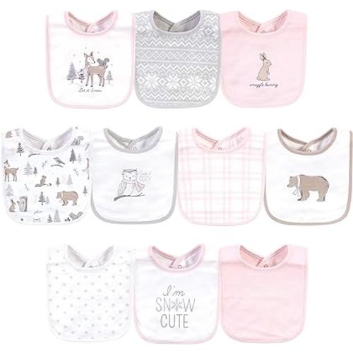 Hudson Baby Unisex BabyCotton Bibs