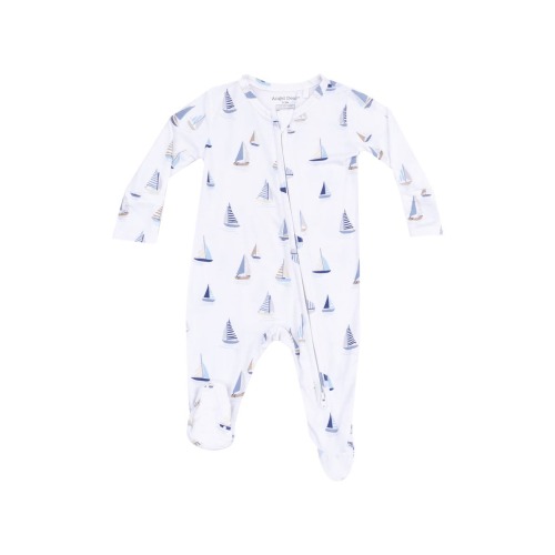 Sailboat Print Footie, 3-6M