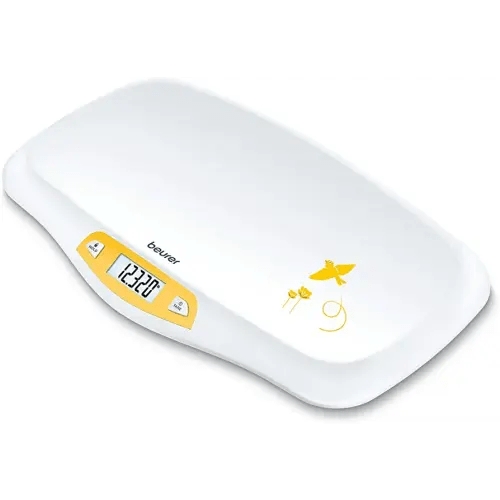 Beurer BY80 Digital Baby Scale, Infant Scale for Weighing in Pounds, Ounces, or Kilograms up to 44 lbs with Hold Function, Pet Scale for Cats and Dogs