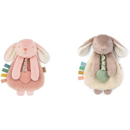 Itzy Ritzy Bunny Lovey Bundle - Includes Pink Bunny Lovey & Taupe Bunny Lovey