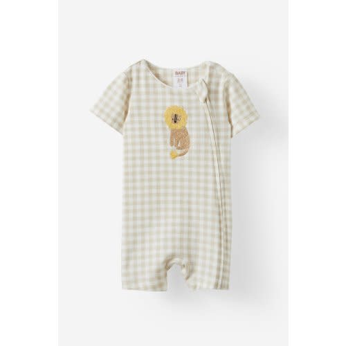 The Billie Short Sleeve Zip Romper