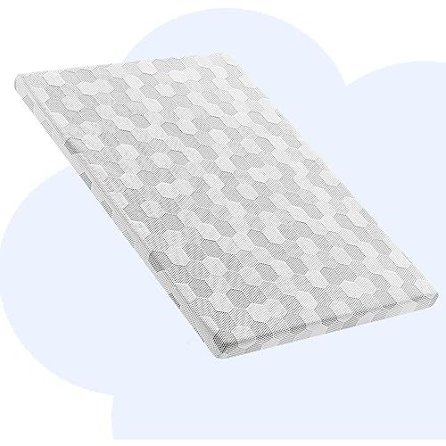 Waterproof Pack and Play Mattress Pad, Comfort Foam Pack N Play Mattresses Topper, Breathable Baby Playpen Mattresses, Playard Mattress for Pack and Play - Removable Washable Cover, 38"x26"x1"