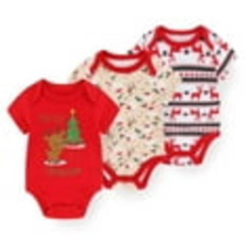 Zavbaby 3-Pack Unisex Baby Boy Girl Short Sleeve Bodysuits Cartoon Cotton Infants Outfit