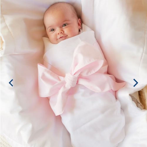Bow Swaddle ® - Palm Beach Pink
