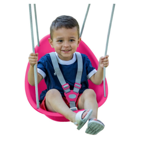 Swurfer Coconut Toddler Swing – Comfy Baby Swing Outdoor, 3- Point Adjustable Safety Harness, Secure, Safe Quick Click Locking System, Blister-Free Rope, Easy Installation, Ages 6-36 Months