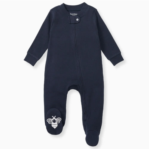 Solid Rib Organic Cotton Sleep & Play - Midnight – Burt's Bees Baby