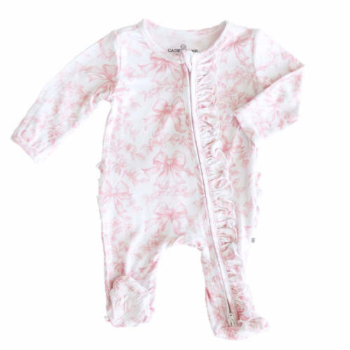 Fancy Frills Ruffle Zipper Footie | Caden Lane
