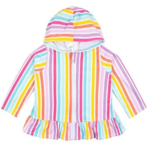 Gerber Baby Girls' and Toddler Zipper Hoodie Terry Swimsuit Cover Up