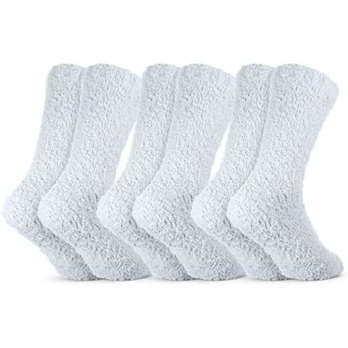 Newcotte 3 Pcs Womens Fuzzy Socks Winter Fluffy Sock Soft Slipper Warm Microfiber Plush Home Sleeping Sock