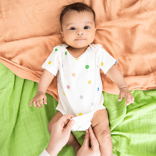 balloon dream organic cotton magnetic bodysuit, 6-9 MO