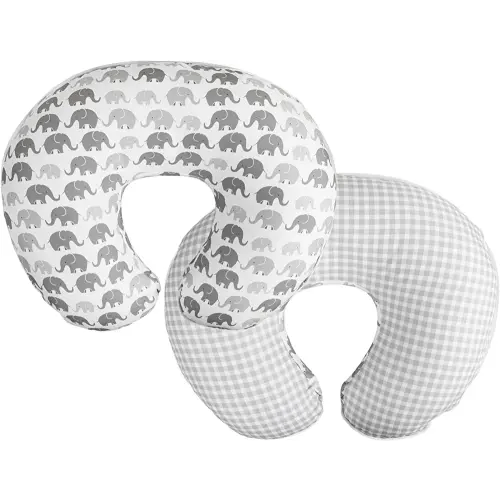 Boppy Nursing Pillow Quick-Dry Gray Elephant Cover - Fits Original Boppy, for Breastfeeding and Bottle Feeding