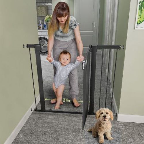 BabyBond 27-43 Inches Baby Gate for Stair and Doorway,with Extenders and Pressure/Hardware Mounting Kit, 30" Tall